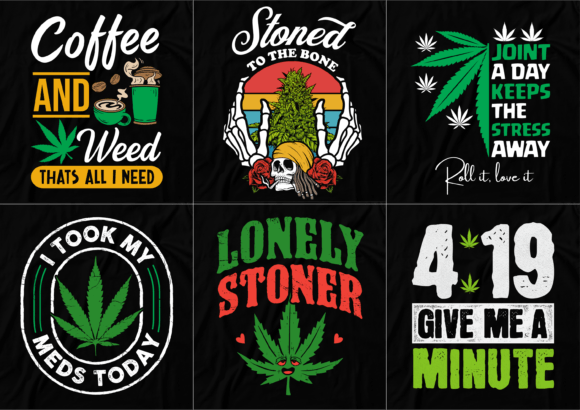 Download Weed T-shirt Design Bundle, 420 T-shirt - Premium Bundle