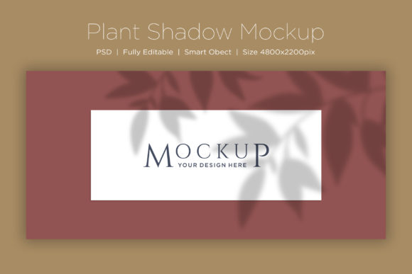 Download Horizontal Frame Mockup with Leaf Shadow - Premium Resources