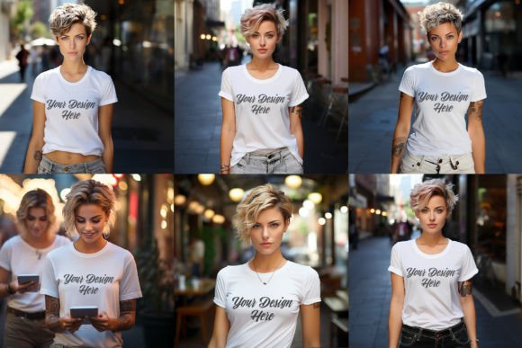 Download Beautiful Girl White T Shirt PSD Mockup - T shirt Collection